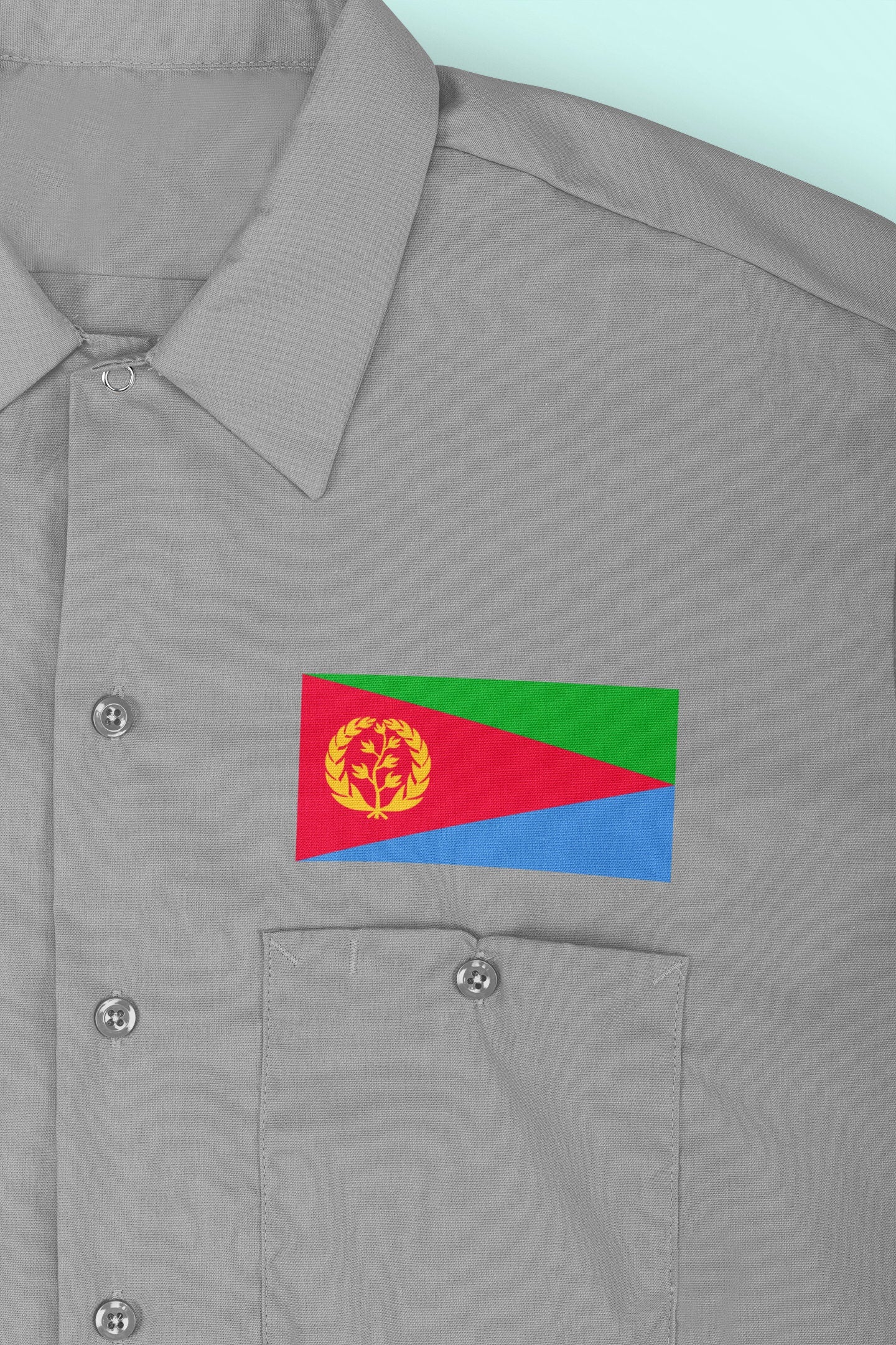 Eritrea Flag Iron On Heat Transfer Vinyl HTV / State of Eritrea / Asmara / Tigrinya / Eritrean