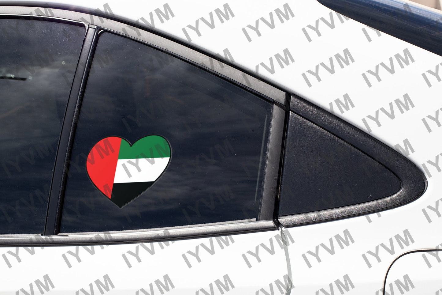 United Arab Emirates Flag Heart Sticker Decal / UAE / Abu Dhabi / Dubai / Emirati