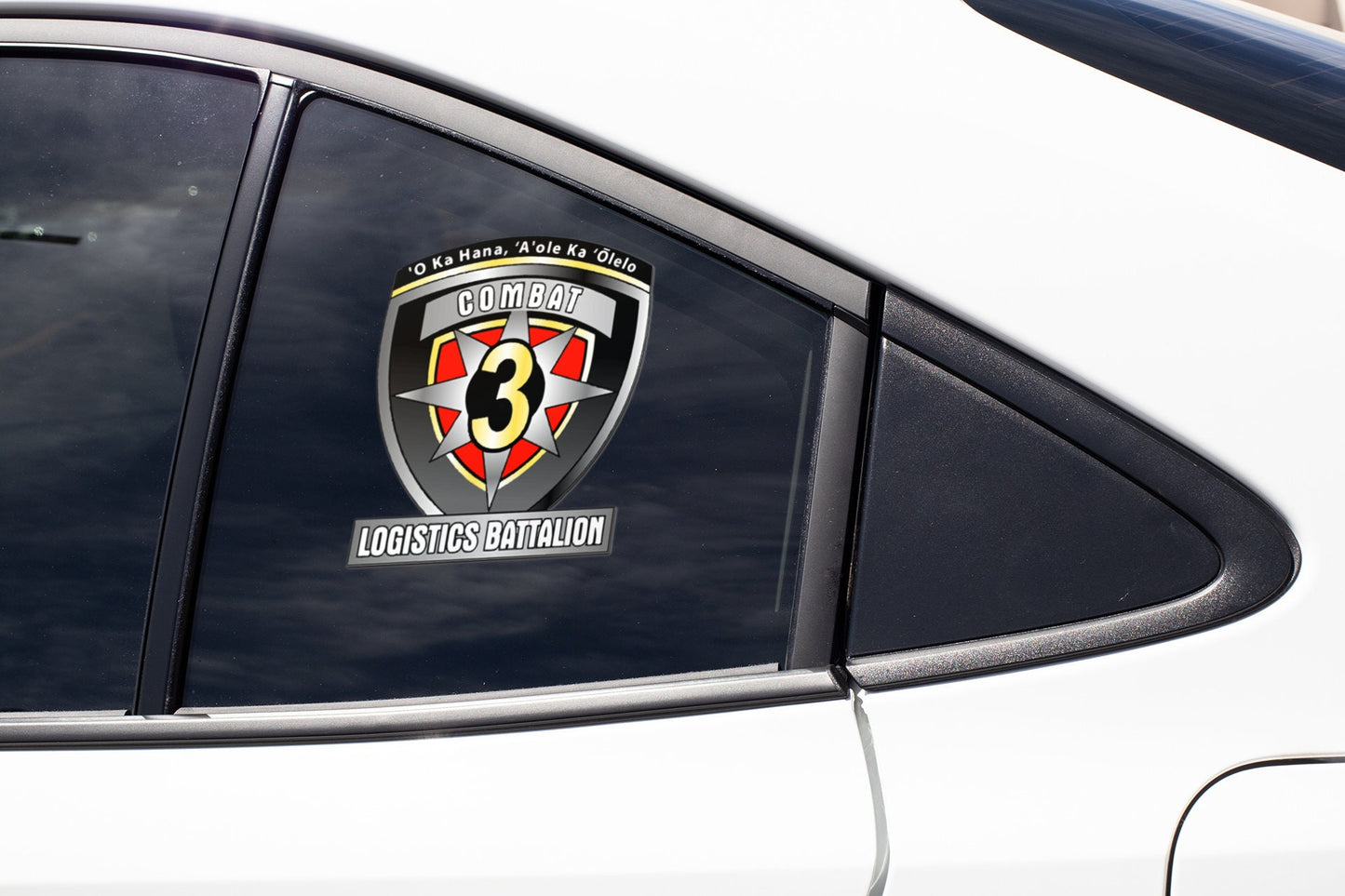 a close up of a car mirror with a badge on it