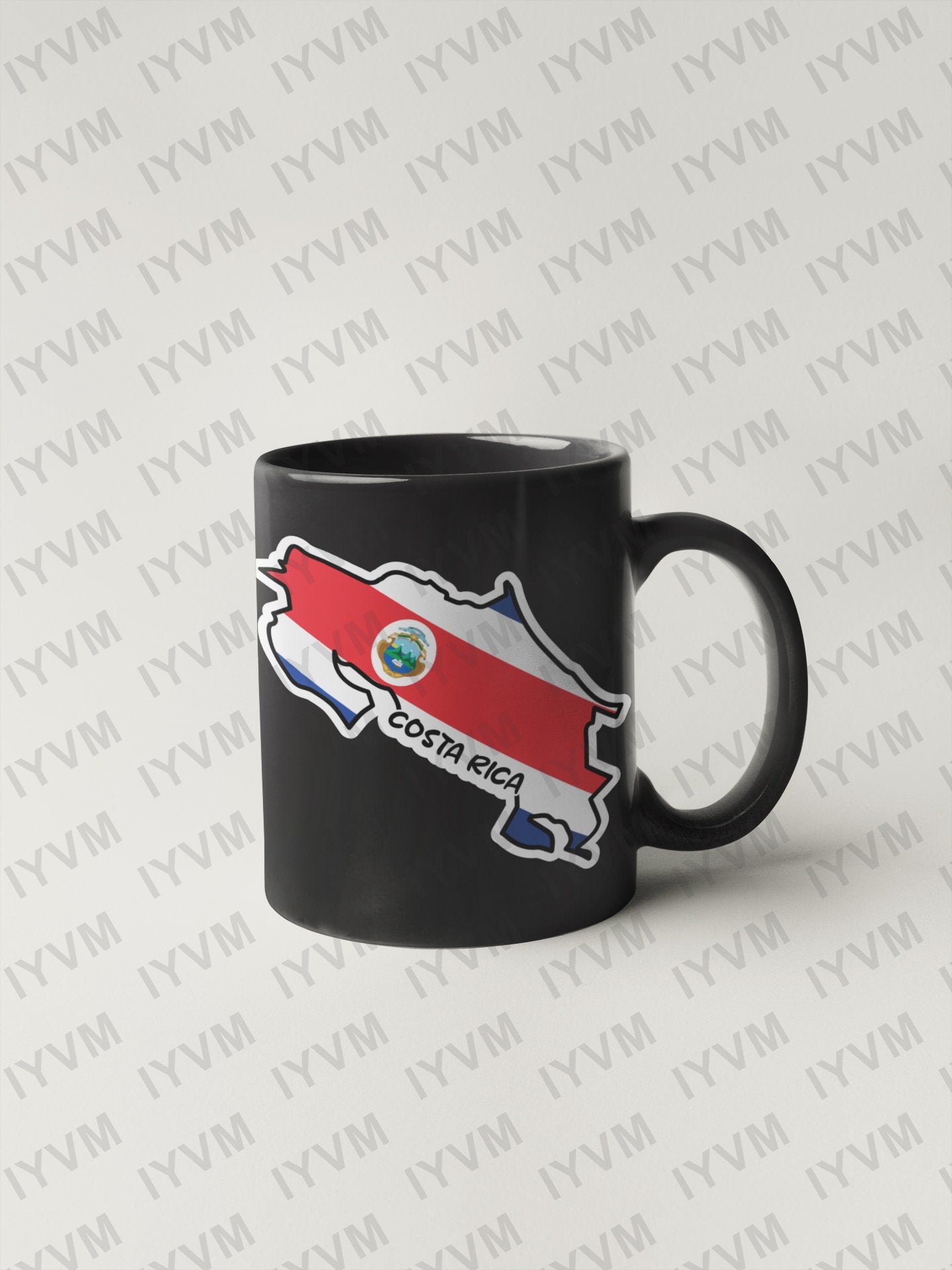 Costa Rica Map Flag Sticker Decal / Republic of Costa Rica / San José / Costa Rican