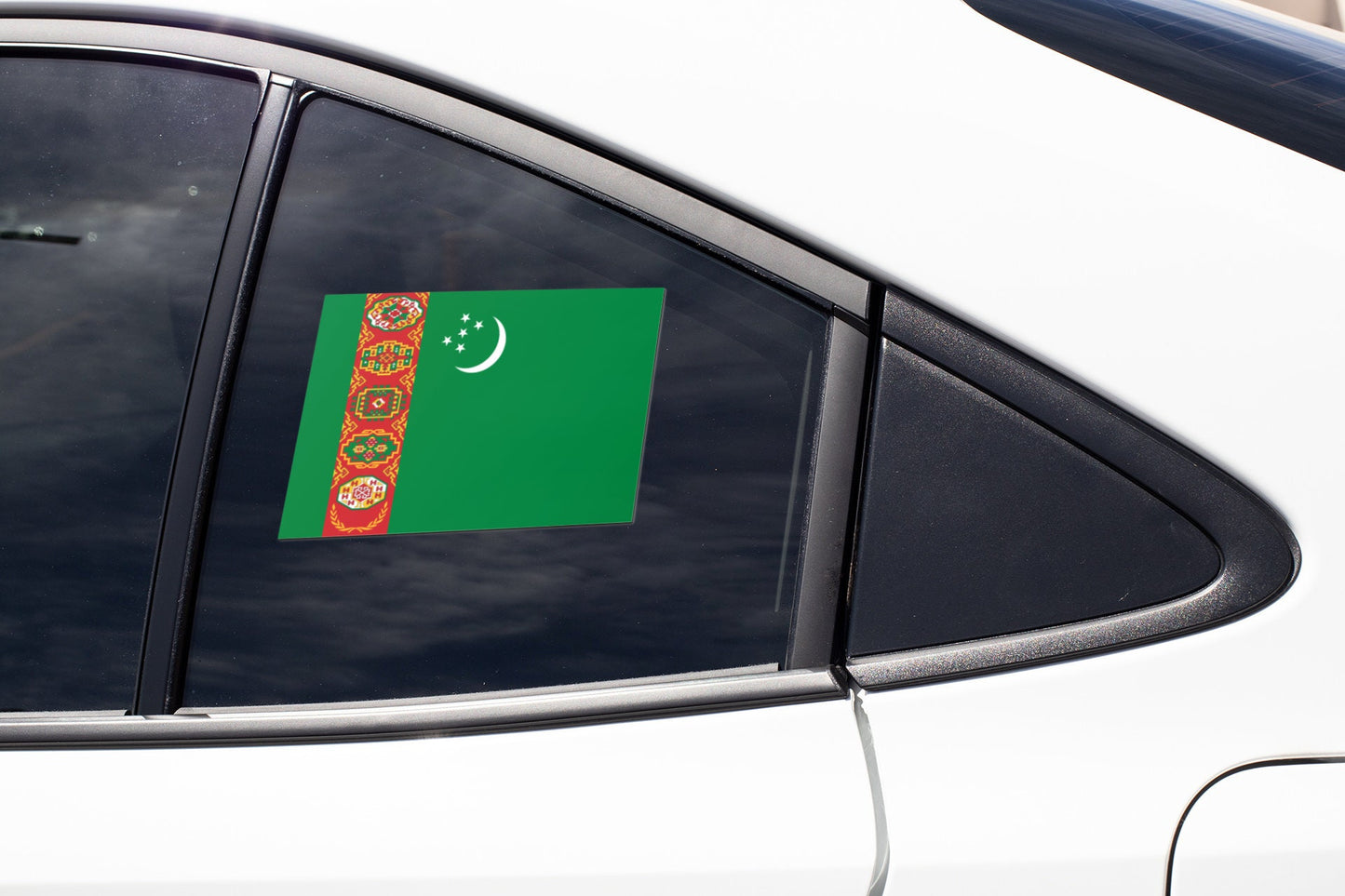 Turkmenistan Flag Sticker Decal